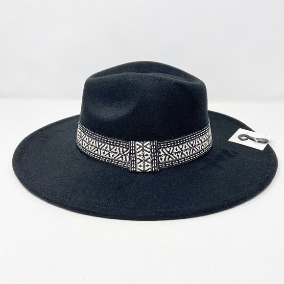 Black Wide Brim Rancher Style Hat - Picture 8 of 11